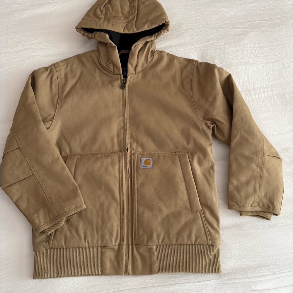Carhartt Boy’s Hooded Flannel Quilt Lined Jacket (NEW)